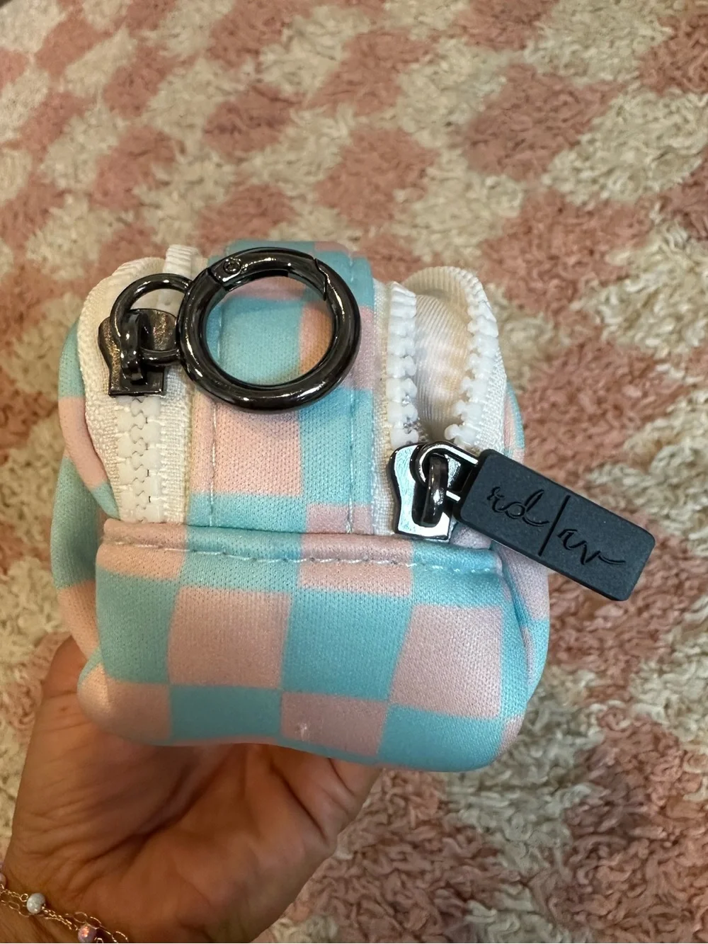 RAD REV Checker Neoprene Micro Pouch Mini Bag